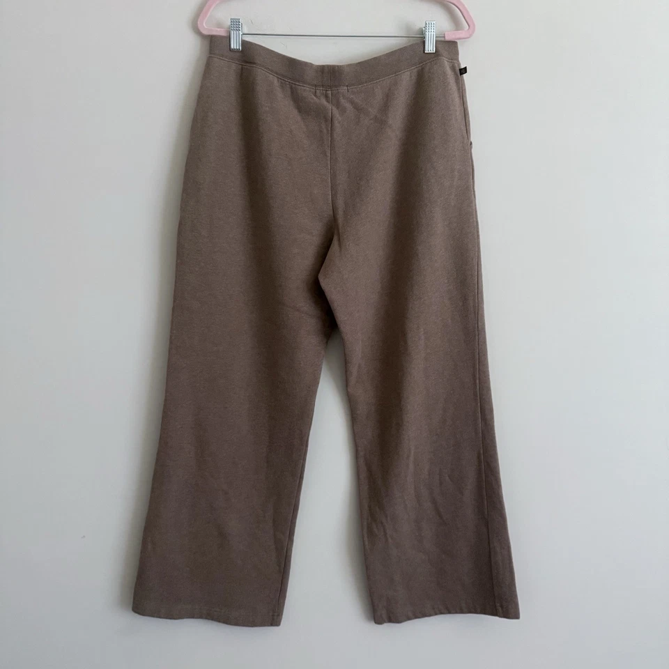 Lauren Ralph Lauren Wide-Leg Fleece Drawstring Sweatpants Beige Women’s Sz Large - Image 3 of 4