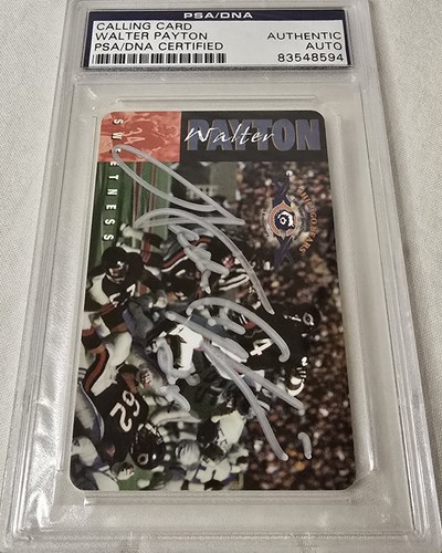 Calling Card Walter Payton Autograph Auto PSA DNA Authentic Auto