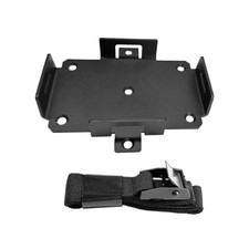 Small Car Battery Tray with Adjustable Hold-Down Strap, Battery Mount Fit Black