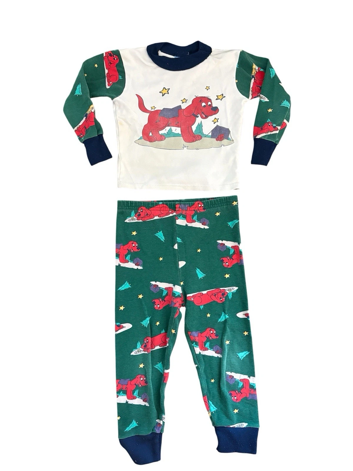 Vintage Clifford the Big Red Dog Pajamas sleepwear Size 5 Camping Theme Matching
Opens in a new wind