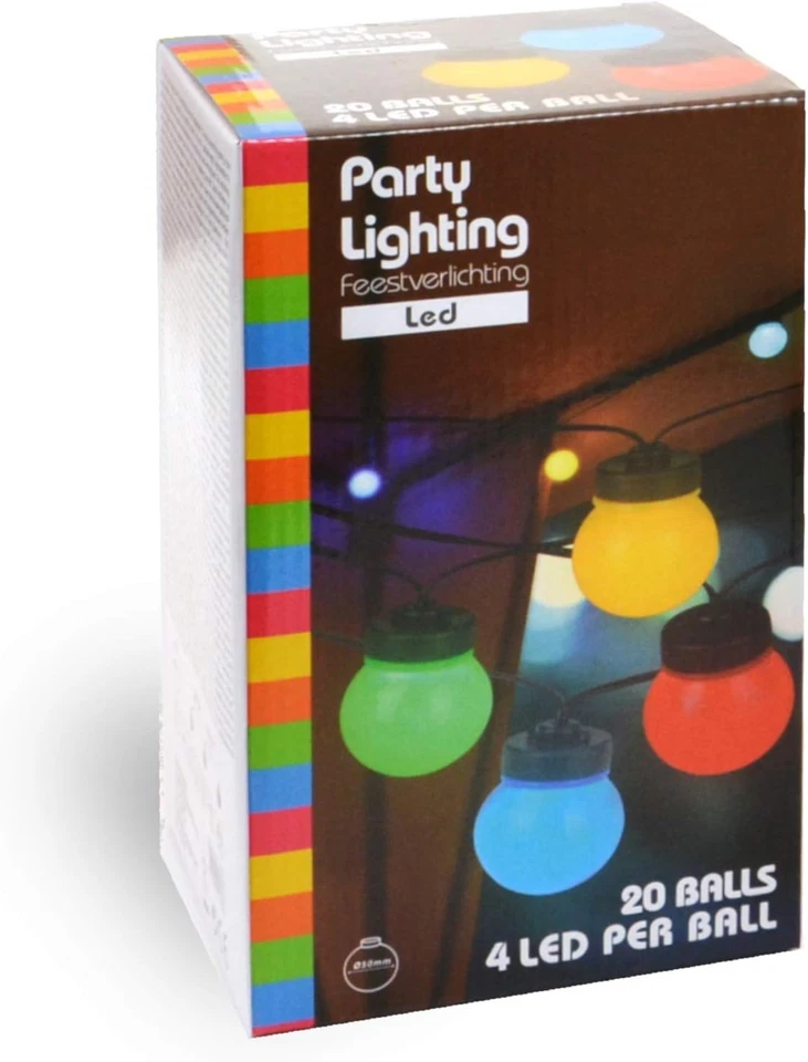 Guirlande LED 95m 20 boules multicolores intérieur extérieur fête mariage - Photo 3/4