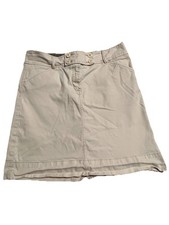 Womens Old Navy Khaki Stretch Four Button Cargo Skirt With Pockets Size 8