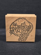 1999 Me Carrie Lou Rubber Stamp, ladies Floral Designer Hat