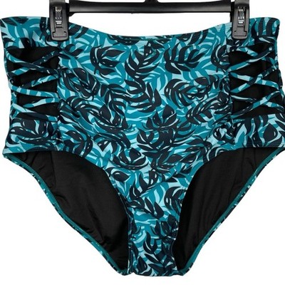 Summer Mae Maternity High Waited Ruched Bikini Bottoms Size 18W NWOT