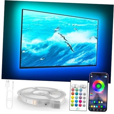 TV Lights Behind, 19.68ft LED Lights for 55 19.68FT for 55''-85'' TV Multicolor