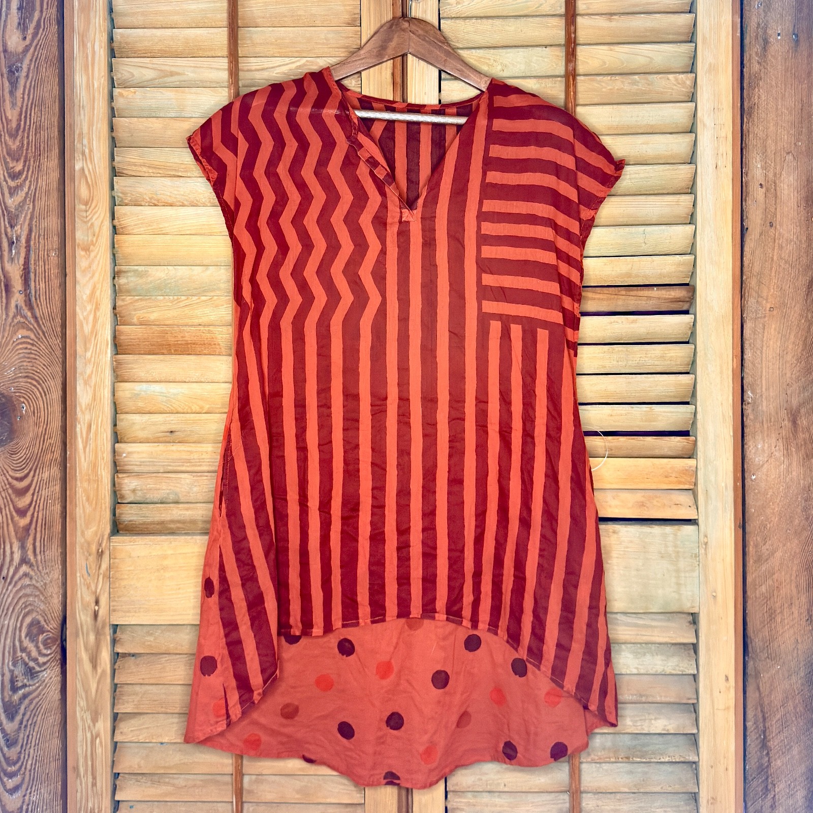Gudrun Sjoden Fine Organic Cotton Summer Blouse, Top, Tunic, size S