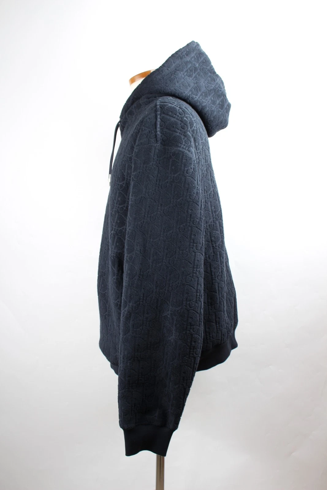 Felpa con cappuccio Dior Oblique Terry blu navy L 73892337