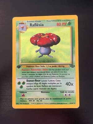 Pokemon Karte: Raflésia 15/64 Edition 1 Jungle Wizards Französisch