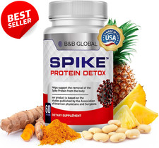 Spike Support Supplement Nattokinase Curcumin Bromelain 60 Caps - US