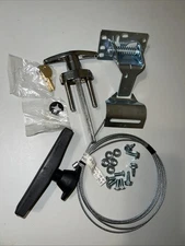 Garage Door Locking Kit T-Handle Chrome Single Snap Latch Ext & Int Lock w/ Keys