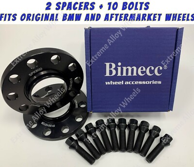 Bimecc Spurverbreiterung schwarz 20mm für BMW X5 E70 F15 F85 X6 E71 5x120 Alufelgen 74,1