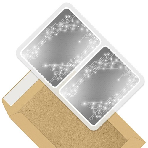 2 x Rectangle Stickers 10cm BW - Ombre Computer Chip Gamer #37857 - 第 1/9 張圖片