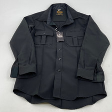 Clifton Mens Shirt Black Dupont Zelcon Finish Long Sleeve Uniform 15.5 - NEW