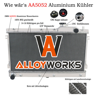 3 Reihe Aluminium Wasserkühler Für 1990-1997 Mazda Miata MX5 1990 1995 1996,DE