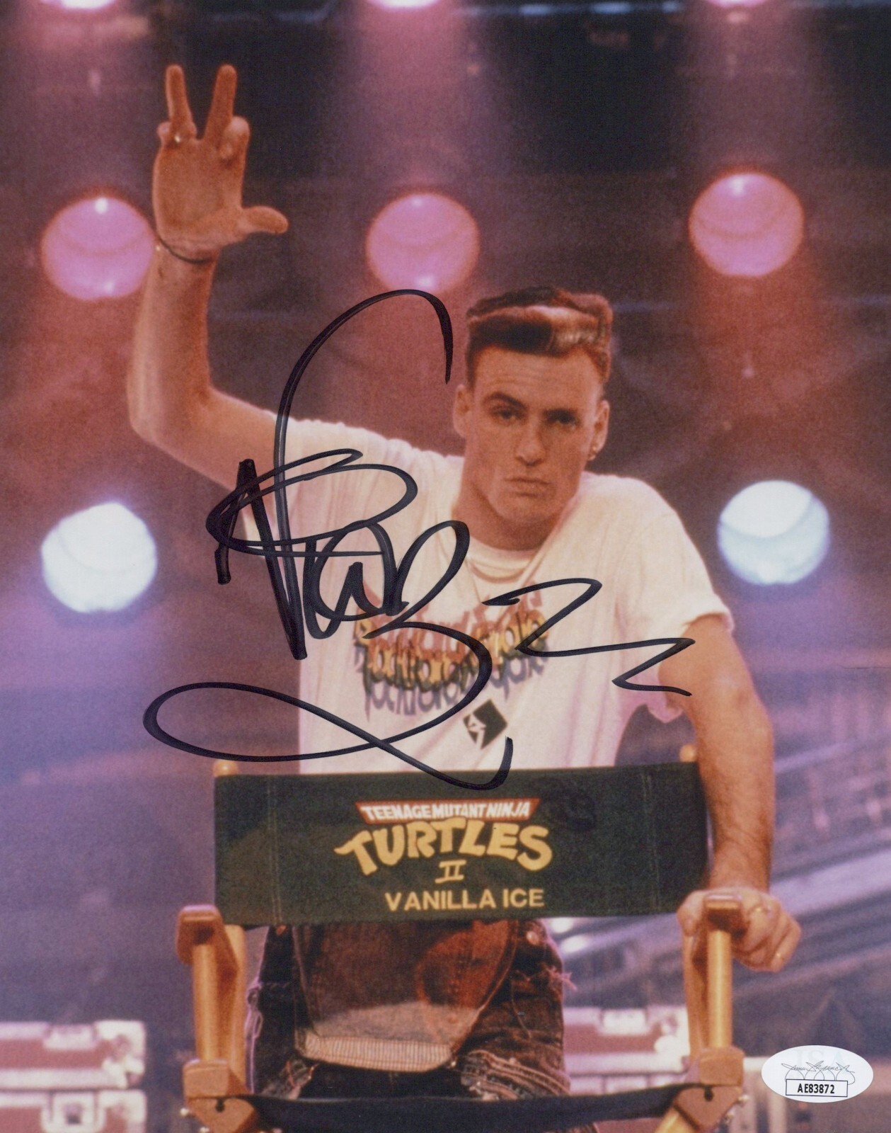 Vanilla Ice Autographed Signed TMNT- aka Rob Van Winkle 8x10 photo JSA COA 