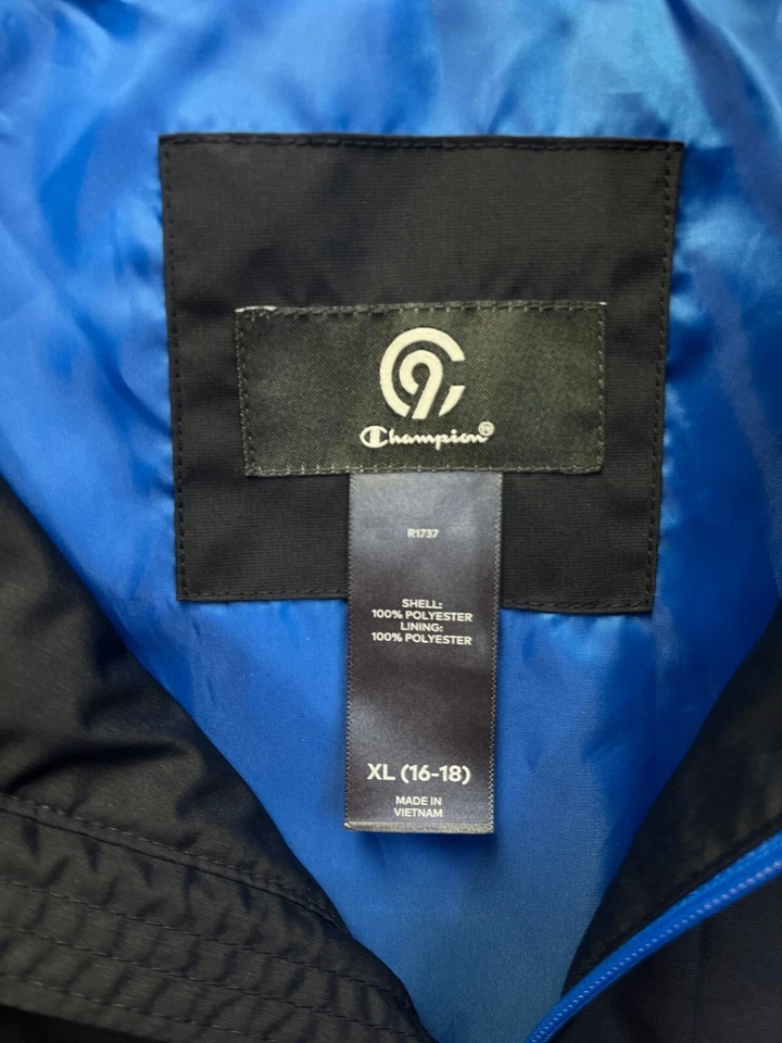 Chaqueta con capucha azul C9 By Champion para niños talla L SKU 7043 Foto 2 de 4