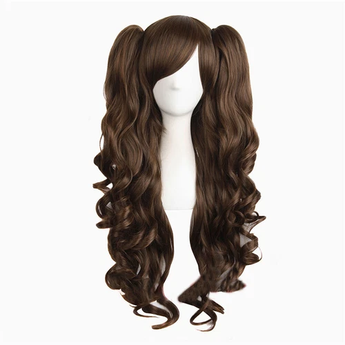 Mapof Beauty 28" Long Wavy Cosplay Wigs Lolita Curly Wavy 2 Ponytail Hair - Picture 26 of 47