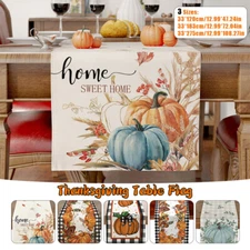 Thanksgiving Table Runner Halloween Table Flag Holiday Party Decor Props Kitchen