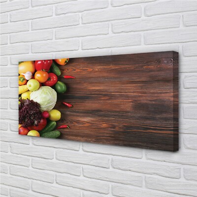 Tulup Leinwandbild 100x50 Wandkunst Corn Pfeffer Kohl