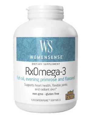 Natural Factors WomenSense RxOmega-3 Factors, 120 Softgels, EXP 06/2026