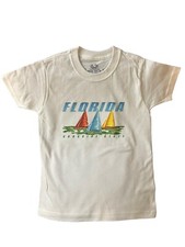 Florida Printed White T-shirts for Kids XS 4-5