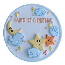 Baby's First Christmas/Moon  Stars Baby Personalized Christmas Ornament