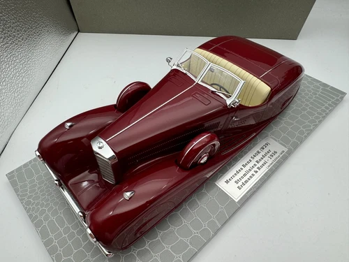 AMC 1/18 Mercedes Benz 540K W29 Stromllnien Roadster 1936 Erdmann & Rossi Red - Picture 3 of 16
