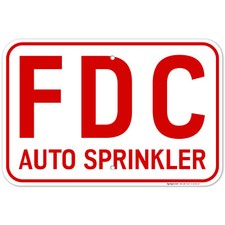FDC Auto Sprinkler Sign,