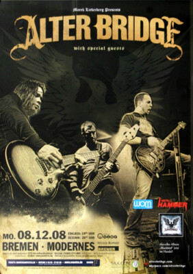 Alter Bridge - Before Tomorrow, Bremen 2008 - Konzertplakat