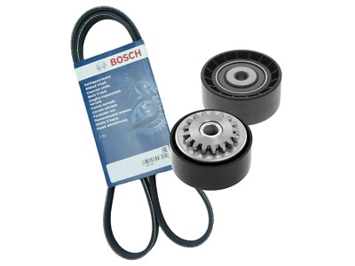 BOSCH Keilrippenriemen + Rollen Kit DACIA Logan Sandero RENAULT Clio 1.2 m.Klima