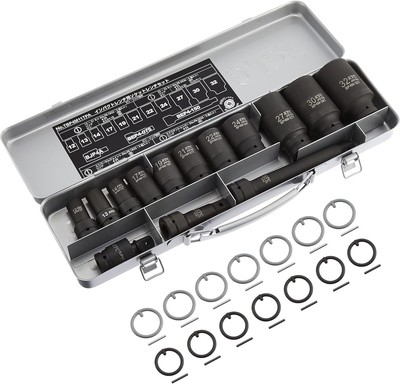 KTC 1/2'' IMPACT SOCKET SET SEMI DEEP SIZE TBP4M11TPA With Tracking Japan