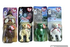 Ty Beanie Babies Erin Glory Maple Britannia Set of 4 NIB Ronald McDonald