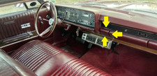 1966 Mercury Park Lane Dash Center Padded Knee Bumper Burgandy