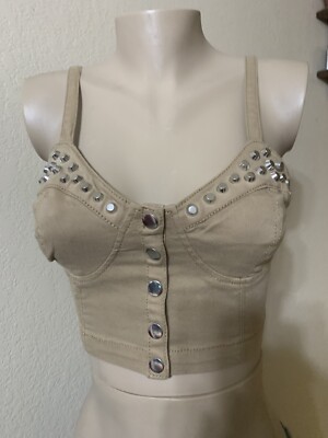 denim bustier top forever 21