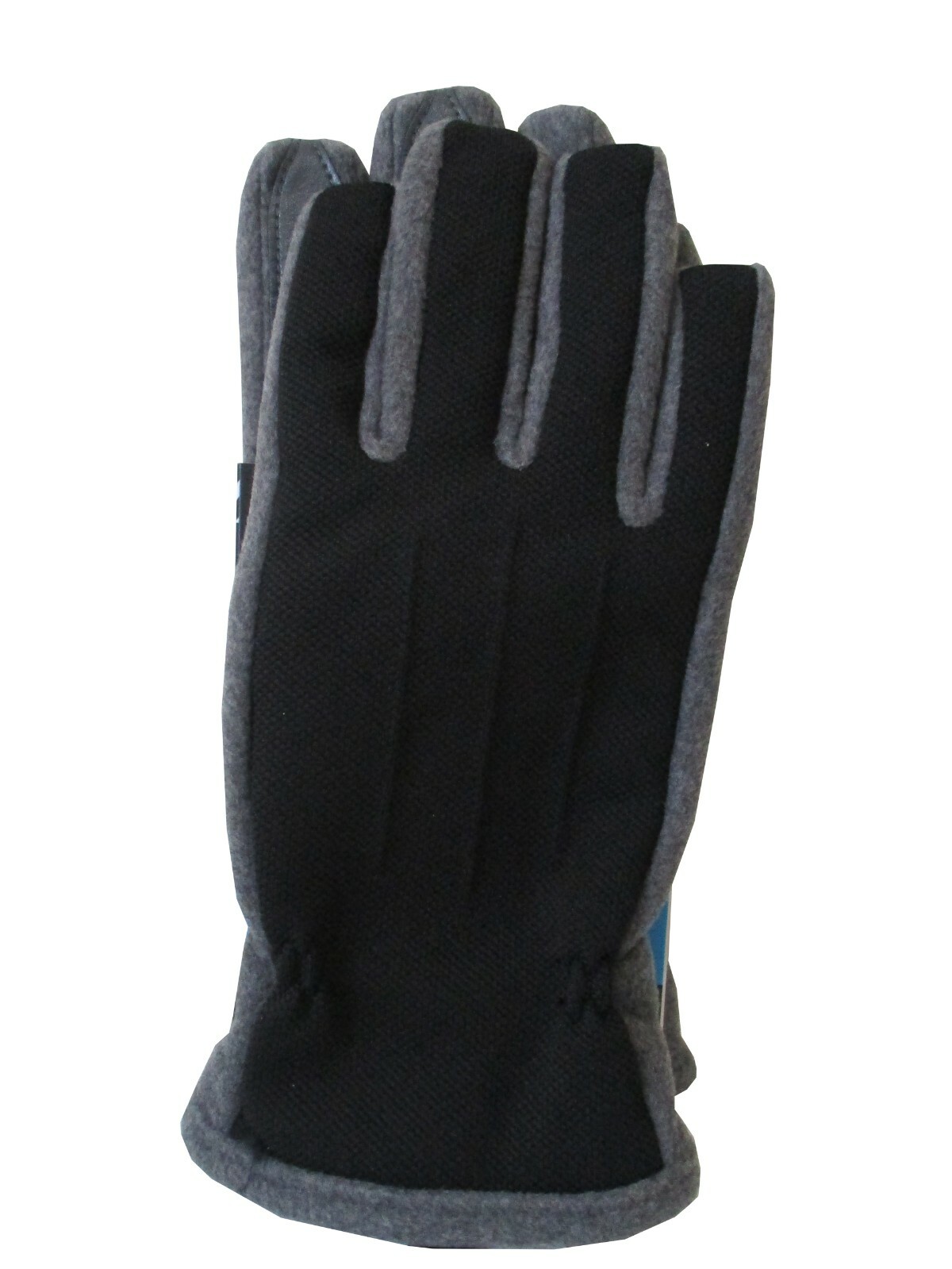Isotoner Smart Touch Warm & Flexible Gloves Black/Grey, palm leather