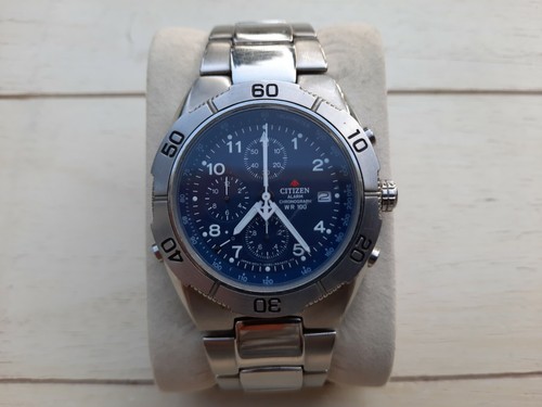 Citizen 0581-R31378 Alarm Chronograph WR 100 Blue Dial Watch | eBay