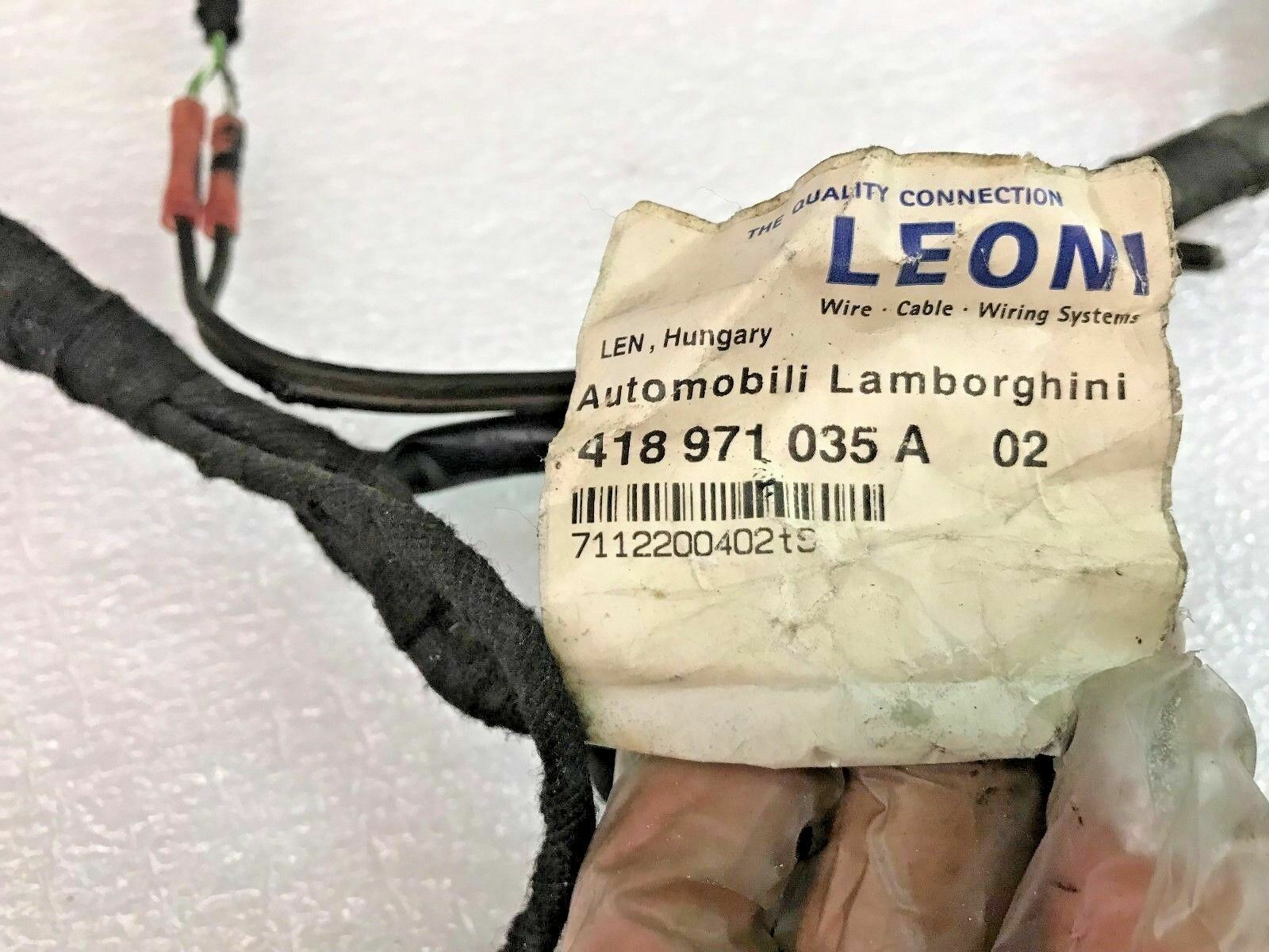 LAMBORGHINI MURCIELAGO LP640 LP670 COUPE DOOR WIRING HARNESS OEM 418971035A