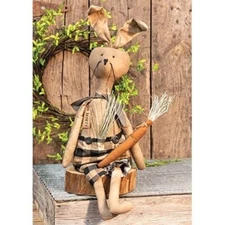 NEW Primitive BUNNY RABBIT Doll MORTY Farmhouse Rustic Country Rustic 24" long
