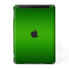 Skins Decal Wrap for Apple iPad 9.7 2017-Lime Green carbon fiber look