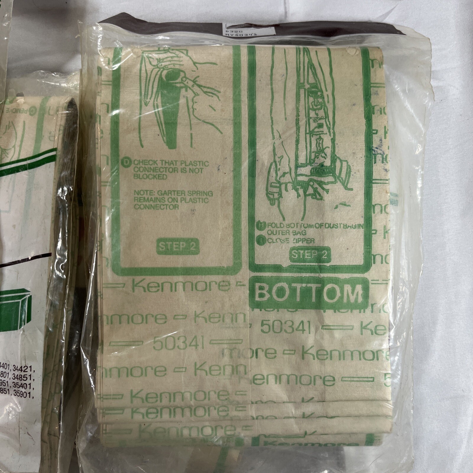 3 Sears Upright Vacuum Cleaner Bags Style 205034 Kenmore 2050341 Sub2