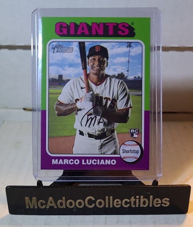 2024 Topps HERITAGE MARCO LUCIANO COLOR SWAP VARIATION GIANTS RC #391 RARE