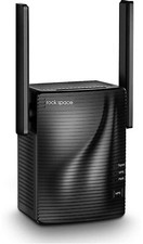 Rock Space AC1200 Dual Band Wifi Repeater Home Range Extender Black