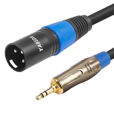 1/8 to XLR Cable, Unbalanced Mini Jack TRS Stereo Male to XLR Male Adapter Mi...