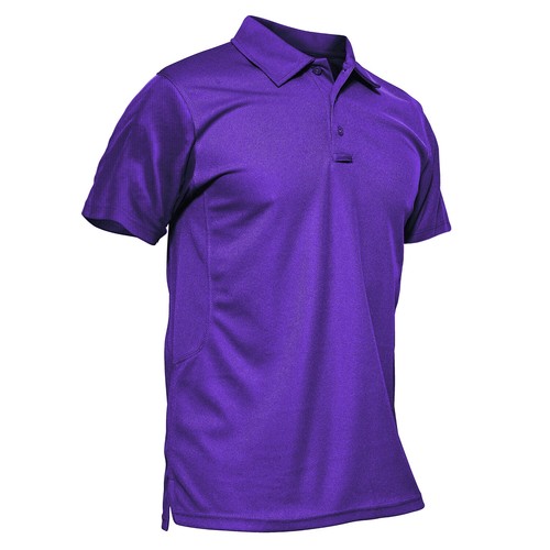 Atheletic Men's Polo Shirts Work Golf Short Sleeve Shirts Tennis T-Shirts Tops - Picture 68 of 98