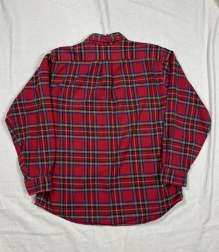 VTG 90s L.L. BEAN Flannel Button Dwn Shirt Plaid XLARGE 100% Cotton Red USA Made - Picture 6 of 7