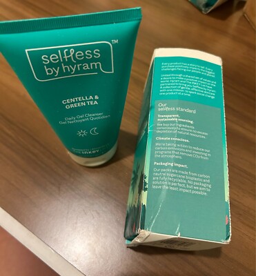 New Damaged Box Selfless by Hyram Centella Green Tea Daily Gel Face Cleanser 5oz
