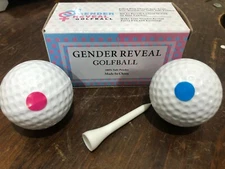Gender Reveal Exploding Golf Ball 2 Pack Pink and Blue Balls Baby Boy and Girl