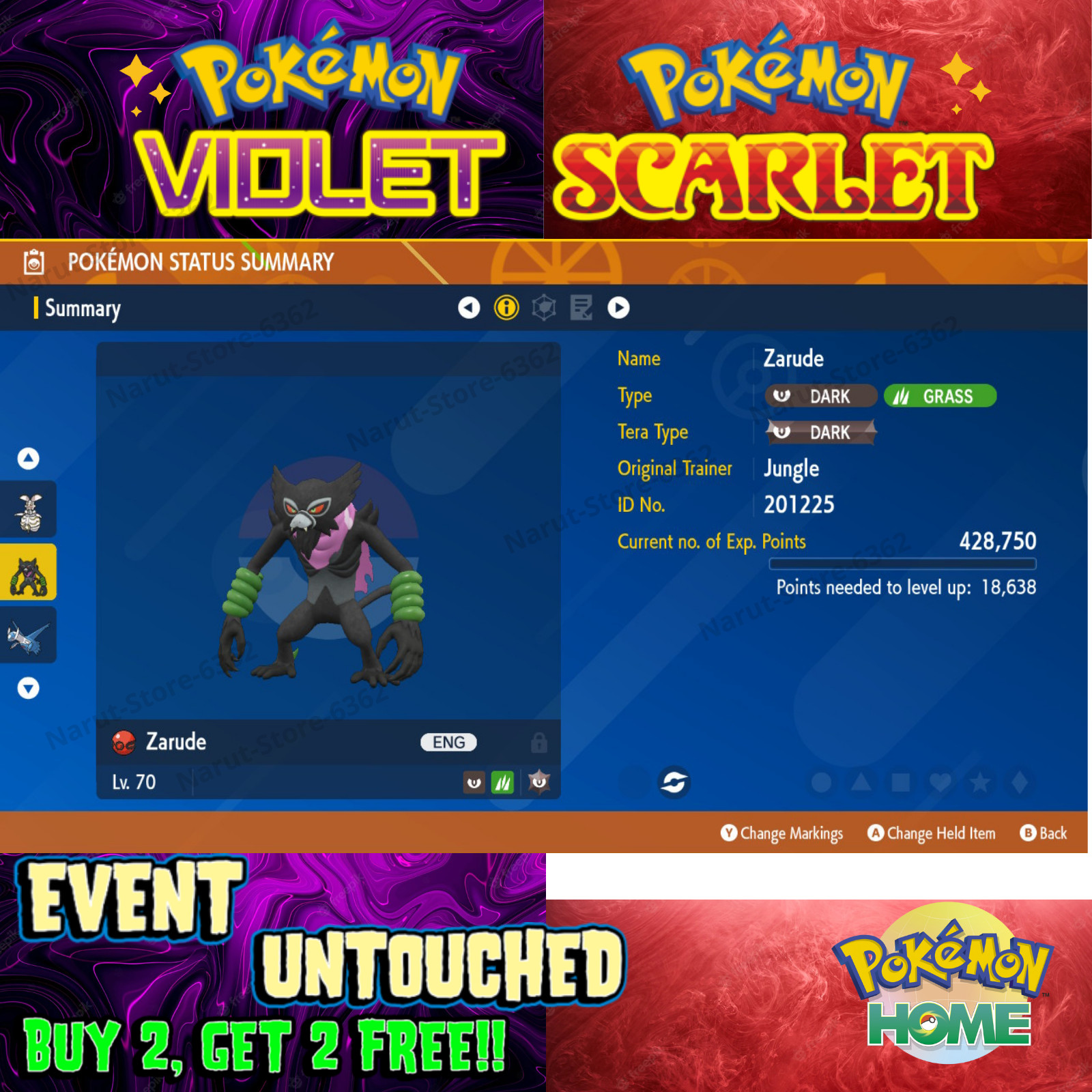 Zarude Dada Película Secretos de la Jungla 2021 EventoPokémon Escarlata y Violeta
