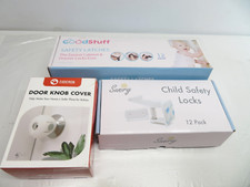 SAFETY LOCK AND DOOR COVER BUNDLE - 2 BOXES OF 12 LATCHES - 1 BOX OF 4 COVERS 
