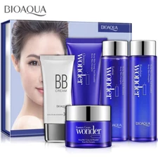 BIOAQUA Wonder Cleanser Lotion Toner Essence Emulsion Serum BB Cream 5PCS SET